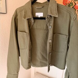 DR2 Women's 100% Cotton Green Utility Jacket